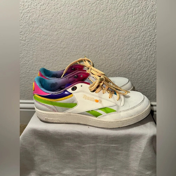 Reebok Club C Revenge+Jelly Belly Men’s White Lifestyle Sneakers Shoes Size 9.5 - Picture 2 of 11